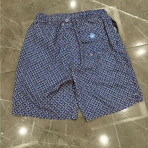 Men's Peter Millar Seaside Collection Swim Trunks Swimsuit Medium Citrus Blue